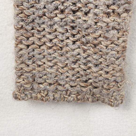 Joan Vass Studio WMNS SZ L Open Front Cardigan Sweater Brown Tan Ombré Wool Blnd - Picture 6 of 14